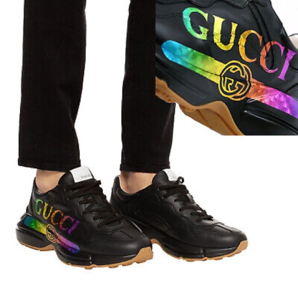 Gucci Black Multicolor Sneakers